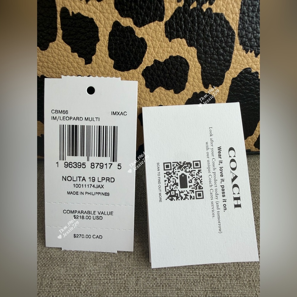 NWT！3PCS COACH Nolita 19 With Leopard Print（CBM66）fast shipping MOTHER DAY GIFT - Picture 10 of 15